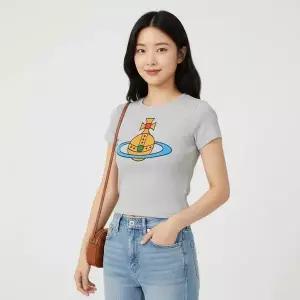 [비비안웨스트우드] 빅 프린트 베이비 페루 반팔 티셔츠 154430927