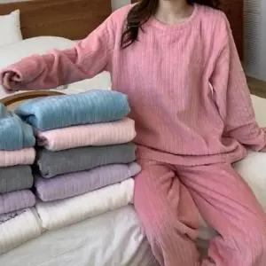 커플파자마 수면잠옷 파자마 극세사 겨울 빅사이즈 홈웨어 세트