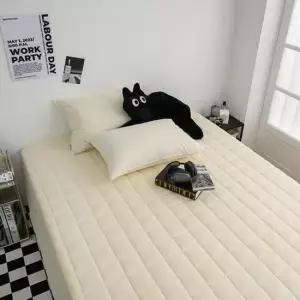 매트리스커버K 샤이니 누빔 순면 매트리스커버 K 베이지 단품 시트