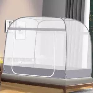 그레이 사각 모기장 침대방충망 간편모기장