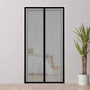 PrimeBulk 방충 자석 문 모기장(100x210cm)(블랙)