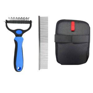 유타오후이 3 in 1 반려동물 반려견 탈장 브러시 및 고양이 그루밍 도구 빗 털 제거를 위한 갈퀴 제거 모발 매트 제모