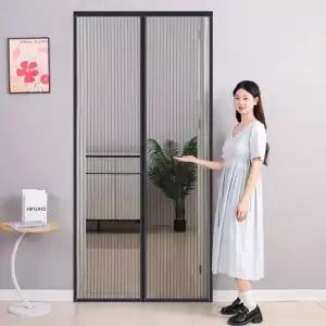 자석 모기장 현관 문 방충망 90x210cm 블랙