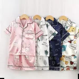 아동실내복 아이스실크 아동 반팔 잠옷 캐릭터파자마 205733