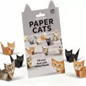 DIY 종이 고양이 - 귀여운 인형을 접을 수 있는 50매 종이접기 재미있는 창의적 예술 프로젝트 성인 및