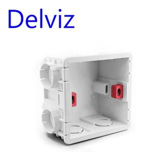 Delviz 벽 스위치 상자 소켓 카세트, 86mm 플라스틱 재질, 표준 조명 용 EU 내부 마운트
