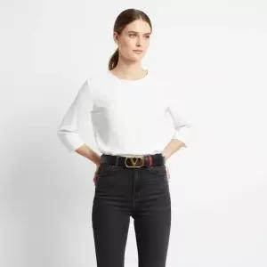 25FW 여성 브이로고 시그니처 양면 벨트 7W2T0SQ3 IYR 43K 25F)