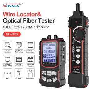 NOYAFA NF-918S 네트워크 케이블 테스터, 적광 펜 와이어 트레이서, 광학 파워 계량기, POE 체크, 크림프