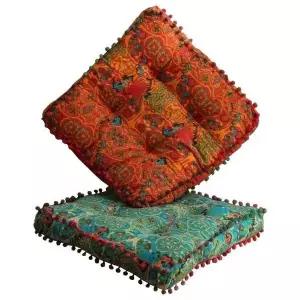 마야풍무늬 거실 카페 인테리어 쿠션 대형 방석 2종 학생