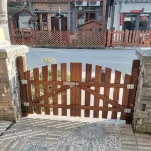 나무 울타리 문 화원 주택 화단 목재 도어