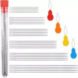 손 질 공예용 대형 30개 가죽 다닝 태피스트리 퀼팅 크로스 재봉 용품 액세서리 6가지 모듬 사이즈