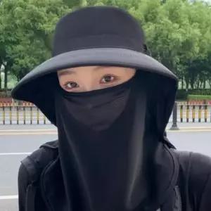 여성 자외선차단 대형 챙 모자 커버 마스크 플랩캡