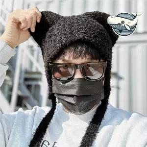 귀여운 곰돌이 귀마개 모자 겨울 따뜻한 방한용 BDk9+3QAD