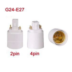 2핀 4핀 G24 E27 램프 베이스 전구 소켓 어댑터 나사 전원 홀더 난연 컨버터 할로겐 CFL k