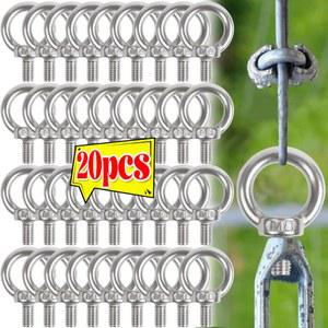 스테인리스 스틸 리프팅 아이 볼트 M4 M5 M6 M8 헤비 듀티 원형 링 볼트 홀 나사, 걸이 고정용 와이어 로프 리프팅 아이볼트