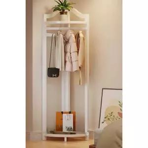 코너 행거 원목 스탠드 우드 걸이 틈새 코트 옷걸이