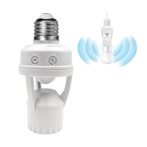 E27 램프 베이스 지능형 전구 스위치 최대 60W 소켓 LED 변환기 PIR 모션 센서 앰플 100-240V