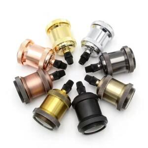 빈티지 램프 소켓 에디슨 나사 거치대, E27 전구 베이스 90-265V, 산업용 걸이식 가정용 장식