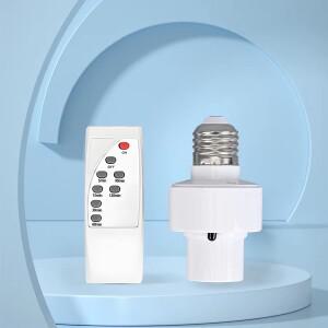2025년형 열선 원격 제어 스마트 LED 램프 홀더 E27 AC85-265V 범용 소켓 타이머 색상 변경 간편 설치 (가