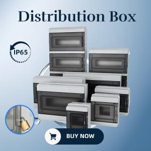 HT-5812151824 플라스틱 분전함 방수 MCB 박스 패널 설치 접속함