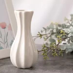 도자기 원형 화병 미니플리츠 5x11cm 꽃병 장식 소품