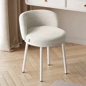 등받이화장대의자 북유럽 보조 엔틱 화이트 메이크업 흰색