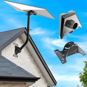 YQZGRH 스타링크 3세대 벽 및 지붕 를 마운트, 간편 위성 RV 합금 설계 180 설치 내후 접시 폴 장착 조절 아이언 어댑터 알루미늄 파이프 위한 키트, 가능한 그레이