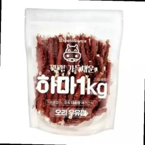 강아지 오리말이 우유껌 1kg 1P 영양 고기껌 개껌