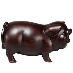 인테리어 장식 소품 흑돼지 공예품 제주 나무 복돼지