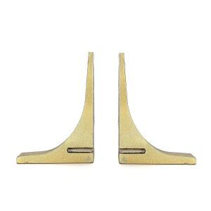 주철 장식 북엔드 둥근 테마 선반 헤비 듀티 2 골드 세트