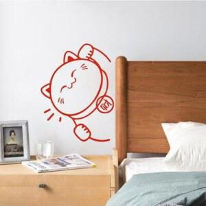 아이디어 머니캣 유리문 충돌 발코니 목욕 씰링 웃는 무소음 매듭 사무실 시트지글자 가게