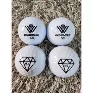 골프공 다이아윙스 M3 장타 비거리 고반발 볼 유광화이트 4구 투명케이스 포장)..... TA3799223