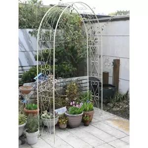 아치형 철제 대문 세로 장미 지지대 넝쿨 빈티지 식물 받침대 인테리어 가든