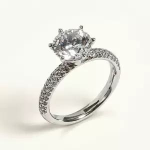 2캐럿 랩 다이아 반지 IGI 아리엘 6프롱 프러포즈 웨딩 밴드 결혼 기념일 선물 예물