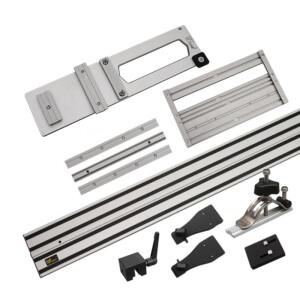 전기 원형 톱 트랙 이중 레이어 가이드 레일 및 목공 90 ° 직각 클램프, 800-1400mm