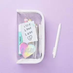 [문구/오피스] 펜 글리터 클리어 파우치 사무용품