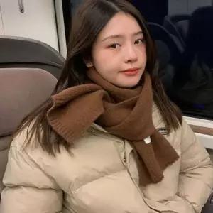 심플 기본 무지 디자인 여성 니트 목도리 스카프