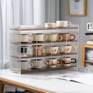 아크릴 머그 수납장 보관함 커피잔 수납함 컵 식탁 진열대