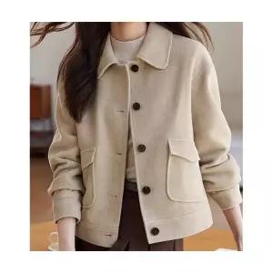 패션에비뉴 아웃포켓 버튼라인 모직자켓 2520A12A