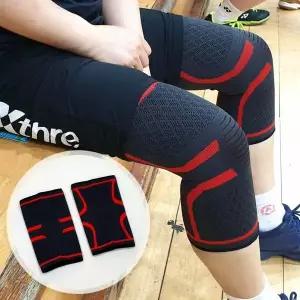 등산 헬스 니슬리브 무릎보호대 레드 M