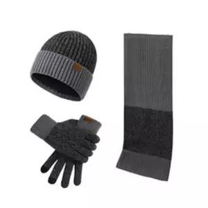 모자목도리장갑 남자 캐주얼 니트 장갑 목도리 비니 겨울 방한 세트