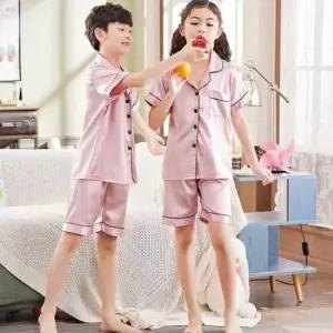 남학생잠옷 초등 학생 여름 여행 단체 파자마 반팔 반바지 세트