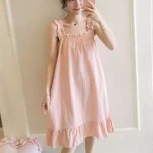 여름원피스잠옷 민소매 프릴 여름 원피스 잠옷