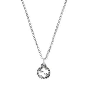 목걸이 인터로킹 G 펜던트 네클리스 실버 455535 J8400 0811