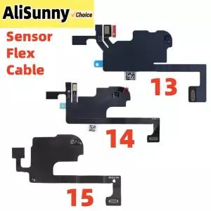 이어폰 광 센서 근접 플렉스 케이블 iPhone 14 Plus 13 15 Pro Max 마이크 이어 스피커 리본 수리 부품 포