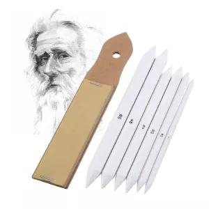 미술재료 찰필 6종 심갈이 사포 SET 소묘 파스텔 블렌딩 도구