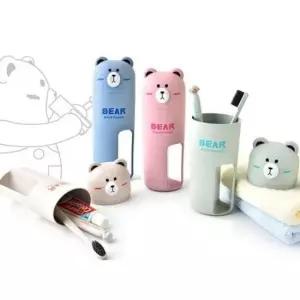 칫솔보관 이든 곰돌이 캐릭터 손잡이 칫솔통