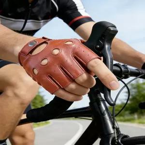 운전용장갑 자동차 오토바이 드라이빙 가죽 반장갑 사슴무늬 장갑