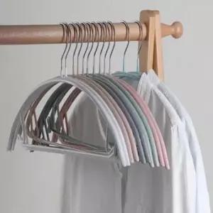 [생활] 어깨방지 바지걸이 라운드 옷걸이 논슬립