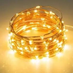 [생활] 줄전구 옐로우 전등 와이어 50 태양광 7M